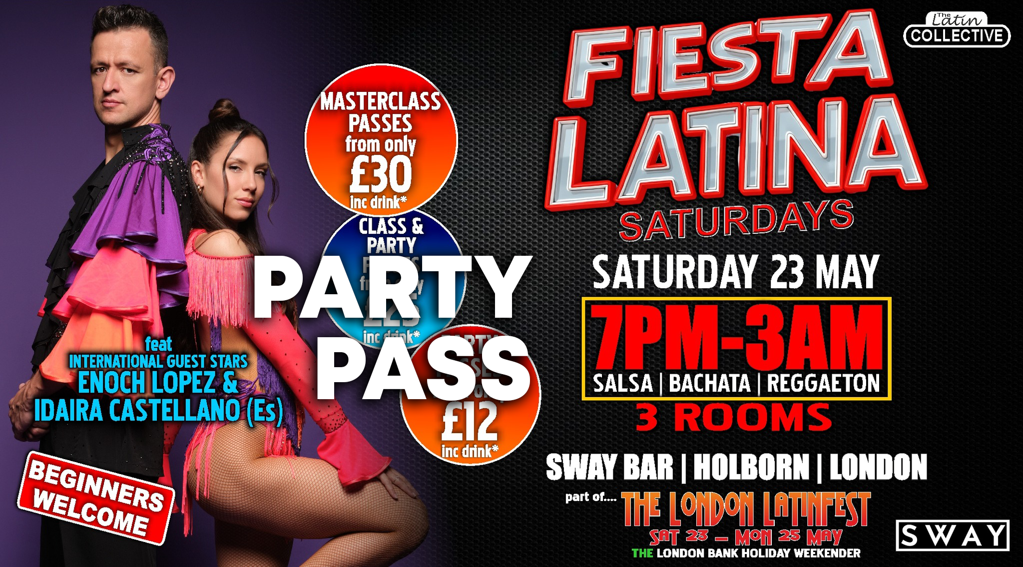 Fiesta Latina - Saturday 23rd May 2026 Party Pass